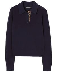 Burberry - Wollen Poloshirt - Lyst