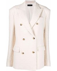 Amiri - Knitted Double-Breasted Blazer - Lyst