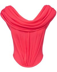 POST MERIDIEM - Zip-Fastening Draped Top - Lyst