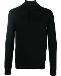 HUGO - Merino Wool Sweater With Zip-Neck - Lyst