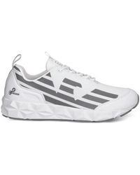EA7 - Logo-Detail Lace-Up Sneakers - Lyst