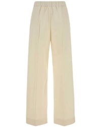 Jil Sander - Katoenen Broek Met Wijde Pijpen - Lyst