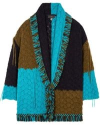 Alanui - Antarctic Dream Patchwork Crochet-knit Cardigan - Lyst