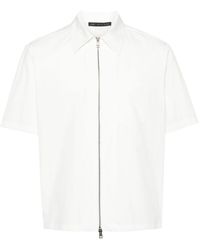 Low Brand - Zip-up Short-sleeve Shirt - Lyst