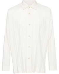 Homme Plissé Issey Miyake - Edge Pleated Classic-collar Shirt - Lyst