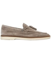 BOSS - Lambskin Loafers - Lyst