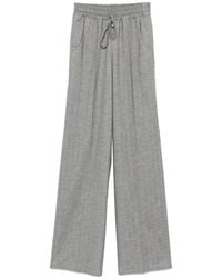 Kiton - Herringbone-Pattern Drawstring Trousers - Lyst