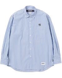 Neighborhood - Stripe-Pattern Embroidered Shirt - Lyst