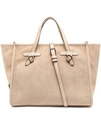 Gianni Chiarini - Miss Marcella 32 Contrast Trim Suede Tote Bag - Lyst