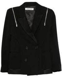 Undercover - Zip-Detail Double-Breasted Blazer - Lyst