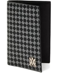 Amiri - Monogram Pattern Leather Passport Holder - Lyst
