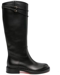 Santoni - Knee-Length Leather Boots - Lyst