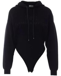 Elisabetta Franchi - Body À Capuche Et À Logo Brodé - Lyst