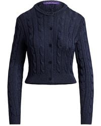 Ralph Lauren - Cable-Knit Buttoned Cardigan - Lyst