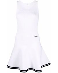 Sonia Rykiel - Pointelle Knit Fluted-Skirt Mini Dress - Lyst