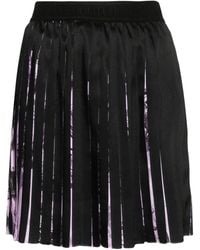 Versace Jeans Couture - Watercolour Barocco Pleated Mini Skirt - Lyst