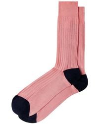 Hackett - Ribbed Contrast-Panel Socks - Lyst