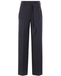Incotex - Pantaloni A Gamba Ampia Con Cintura - Lyst