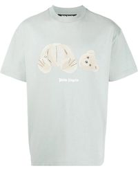 Palm Angels - Teddy Bear Logo-Print Crew-Neck T-Shirt - Lyst