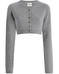 KHAITE - Long Sleeve Cardigan - Lyst