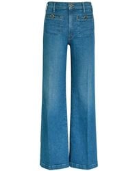 Mother - The Stashed Hustler Roller Sneak Wide-Leg Jeans - Lyst
