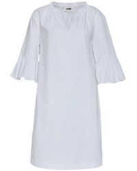 Club21 - Ruffled-Sleeve V-Neck Mini Dress - Lyst