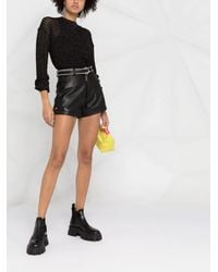 Philipp Plein - Pin-Embellished Leather Shorts - Lyst