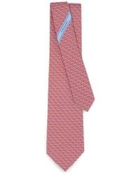Ferragamo - Gancini-Print Silk Tie - Lyst