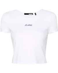 ROTATE BIRGER CHRISTENSEN - Cropped-T-Shirt Mit Logo-Stickerei - Lyst