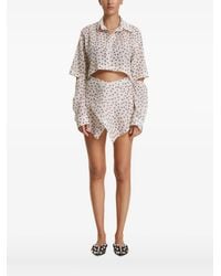 Pink - Cut-Out Floral Top - Lyst