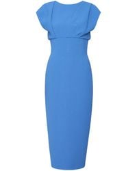 Rachel Gilbert - Maggie Draped-Detailed Midi Dress - Lyst