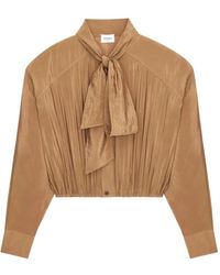 Saint Laurent - Blusa Lavallière - Lyst