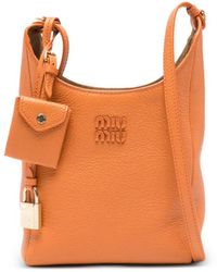 Miu Miu - Padlock-Charm Leather Cross Body Bag - Lyst