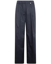 Myths - Elasticated-Waistband Pressed-Crease Trousers - Lyst