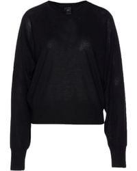 Pinko - Relaxed-Fit Wool Sweater With Seam Detail - Lyst