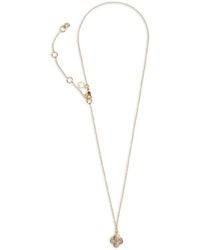 Kate Spade - Crystal-Embellished Clover-Pendant Necklace - Lyst