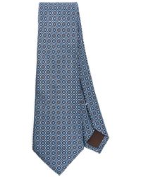 Canali - Patterned-jacquard Silk Tie - Lyst