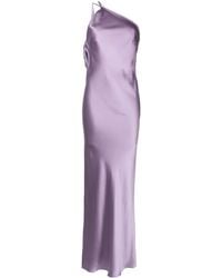 Michelle Mason - One-shoulder Bias Silk Gown - Lyst