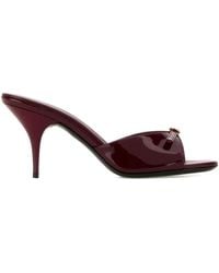Miu Miu - 75Mm Buckle Leather Sandals - Lyst