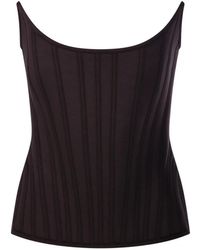 GIUSEPPE DI MORABITO - Ribbed Corset Top - Lyst