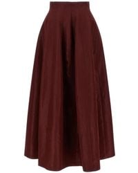 Alberta Ferretti - Jupe Trapèze À Coupe Mi-Longue Et Empiècements - Lyst