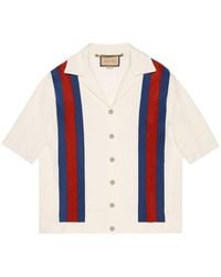 Gucci - Web-stripe Short-sleeve Shirt - Lyst