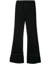 J Brand Jean évasé crop - Noir
