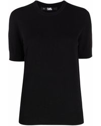 Karl Lagerfeld - Logo Jacquard Knitted Top - Lyst