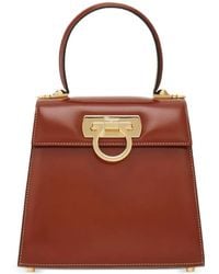 Ferragamo - Iconic Top-Handle Tote Bag (S) - Lyst