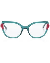 KARL LAGERFELD - Cat-Eye-Brille Mit Logo - Lyst