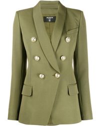 Balmain Blazer con botones en relieve - Verde