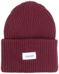 AMISH - Bonnet Nervuré À Patch Logo - Lyst