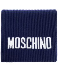 Moschino - Ribbed Logo Scarf - Lyst