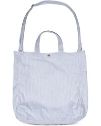 Comme des Garçons - Logo-embroidered Stripe Cotton Tote Bag - Lyst